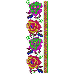 Flowers Quilt Cross Stitch Lace Embroidery Design 17088