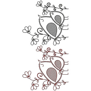 Bird Fantasy Embroidery Dress Design