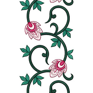 Ivory Bridal Lace Fabric Embroidery Design