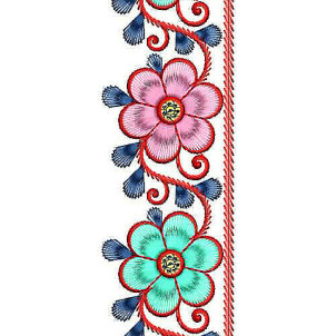 Embroidery Designer Robe Border Design