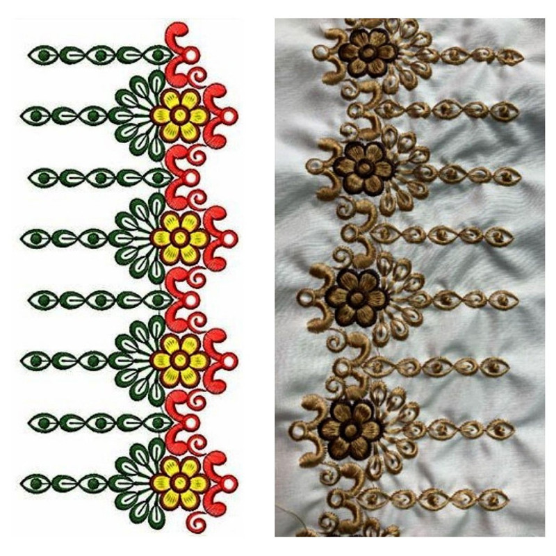 Lace Embroidery Design 19507