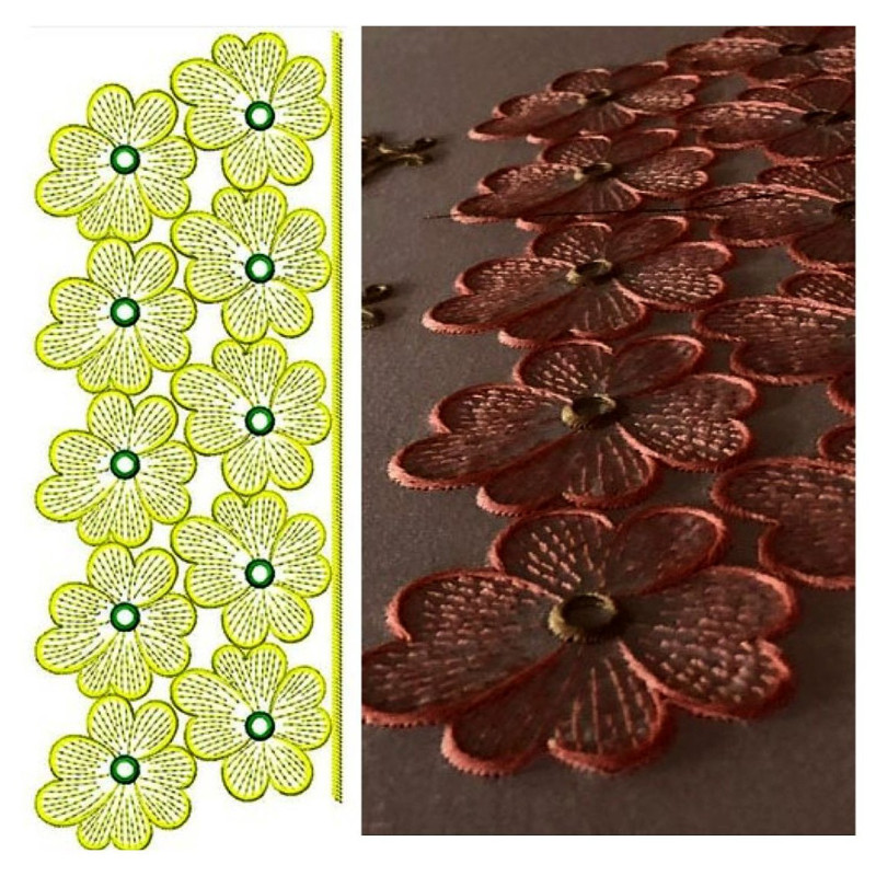 Lace Embroidery Design 19693