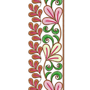 Lace Border Brocade Embroidery Design