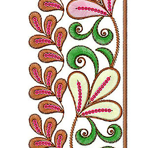Lace Border Brocade Embroidery Design