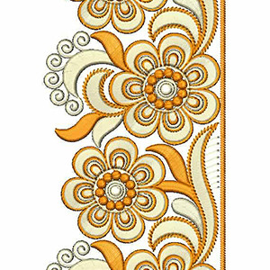 Flowers Floral Lace Embroidery Design 19882