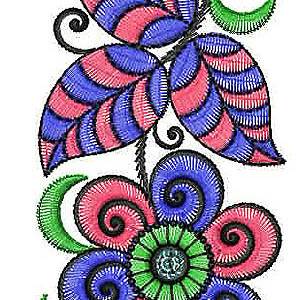 Shining Floral Leaf Embroidery Lace