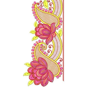 Stylish & Fashionable Paisley & Lotus Lace Design
