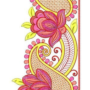 Stylish & Fashionable Paisley & Lotus Lace Design
