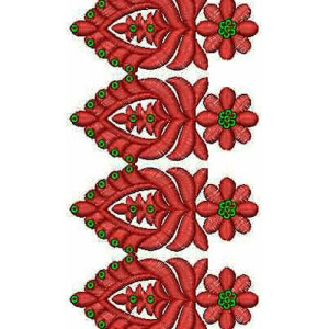 Chanderi Dress Border Embroidery Design 2073
