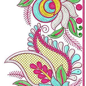 Sari Border Lace Brocade Sequins Embroidery Design