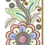 Colorful Pink Silk Embroidery Lace Design