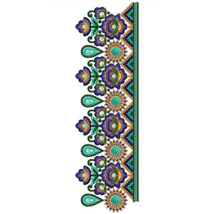 Mexican Floral Heavy Lace Embroidery Design 21854