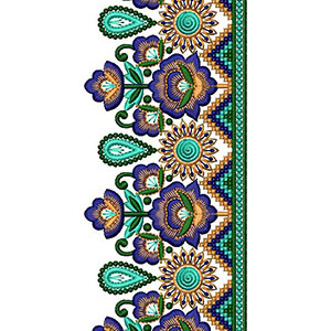 Mexican Floral Heavy Lace Embroidery Design 21854