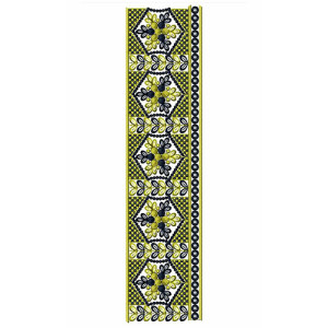 Vietnam Crepe Silk Heavy Border Embroidery Design 21868