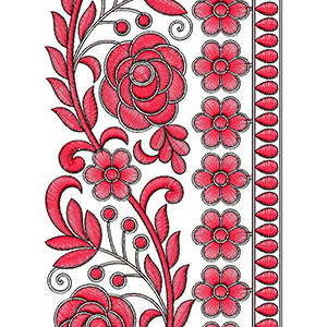 Lehenga Choli Lace Embroidery Design 21991