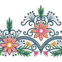 Mirror Work  Lace Embroidery Design