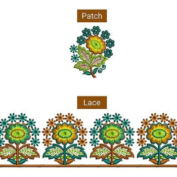 Embroidery Lace With Flower Patch