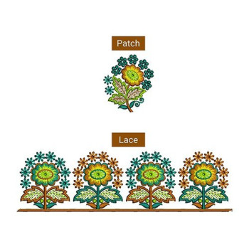 Embroidery Lace With Flower Patch