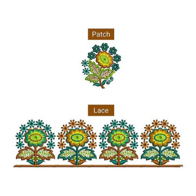 Embroidery Lace With Flower Patch
