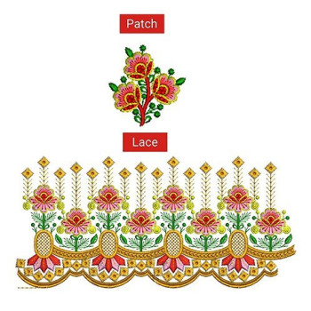 Floral Mughal Flower Lace Embroidery