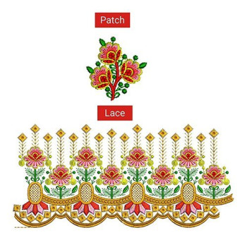 Floral Mughal Flower Lace Embroidery