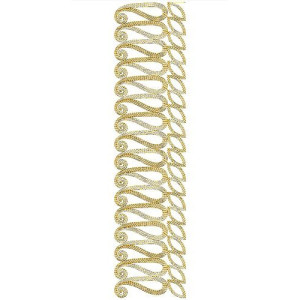 Paisley & Leaf Cording Embroidery Design 22020