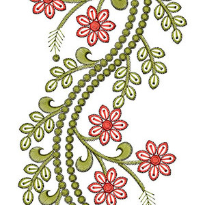 Lace Embroidery Design 22166