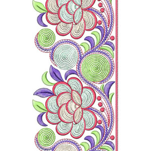 Wedding Bridal Saree Lace Border Embroidery Design