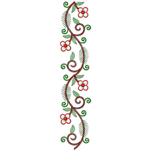 Tiny Flowers Lace Embroidery Design 22315