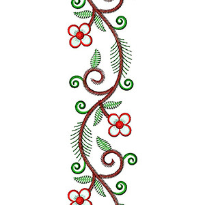 Tiny Flowers Lace Embroidery Design 22315