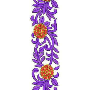Wall Border Embroidery Pattern Design 2253