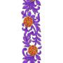 Wall Border Embroidery Pattern Design 2253