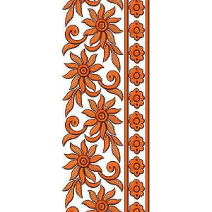 Single Color Border Embroidery 2258