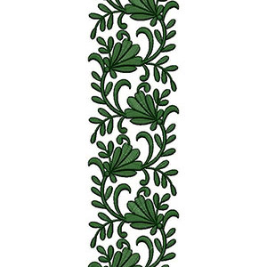 Simple Bunch Of Leaves Lace Border Embroidery Design 23692