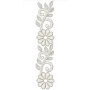 Big Flower Cording Lace Border Design 23697