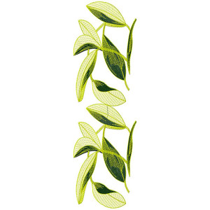 Excellent Leaf Lace Border Embroidery Design 23806