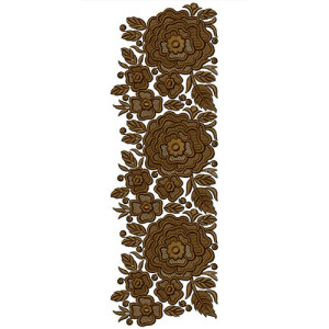 Excellent Rose Flower Lace Border Embroidery Design 23844