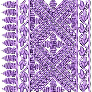 Wavy And Spiral Line Lace Border Embroidery Design 23896