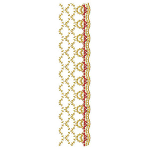 Flower Vine Lace Embroidery Design 24240