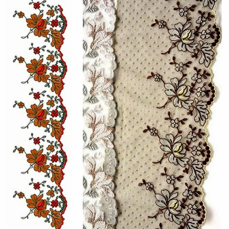 Aesthetic Flower Lace Design Embroidery 24264