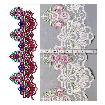 Lovely Design In Lace Border Embroidery 24284
