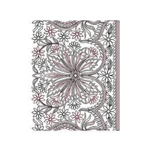 2 Color Aari Work Chain Stitch Lace Embroidery Design 24587