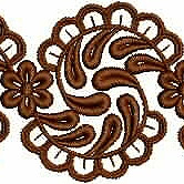 The leaf-Inspired Lace Embroidery Design 24614