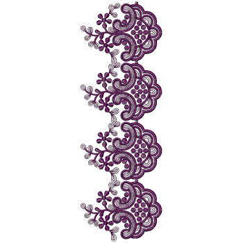 Cut Work Wedding Dress Embroidery Design 25019 