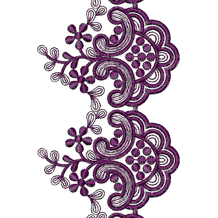 Cut Work Wedding Dress Embroidery Design 25019 