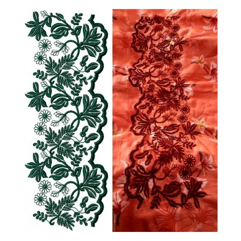 Italian Style Lace Embroidery Design DST 25023