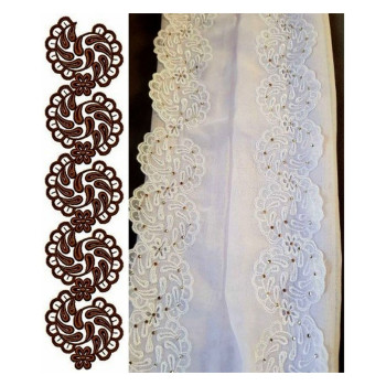 The leaf-Inspired Type Embroidery Design DST 25615