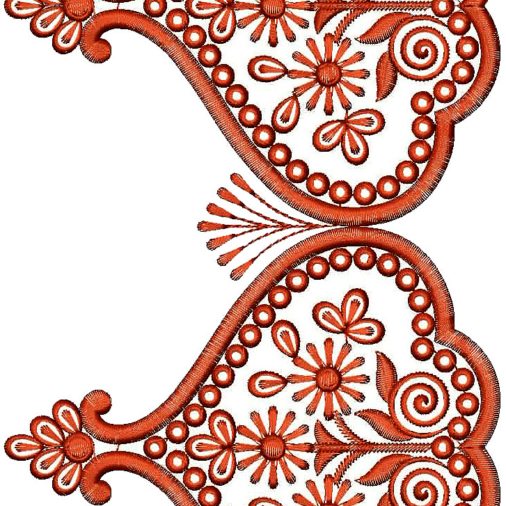 Fancy Big Border Embroidery Design 25752