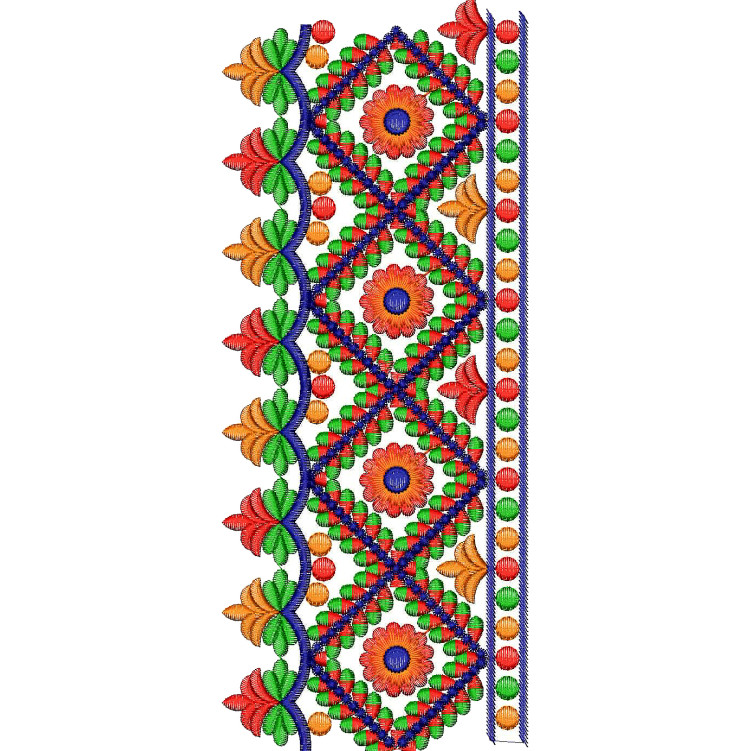 Colorfull Saree Lace Embroidery Designs 25757