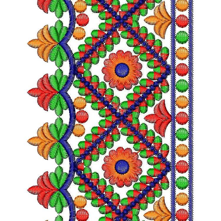 Colorfull Saree Lace Embroidery Designs 25757